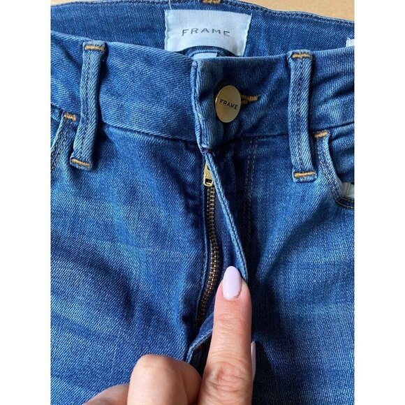 Frame blue "Le Crop Mini Boot" Womens jeans sz 26 - Picture 3 of 7